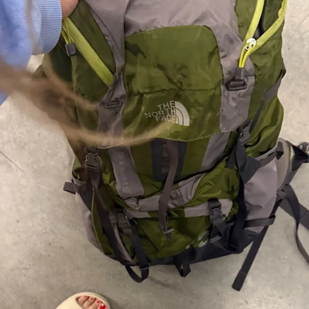 The North Face Olive & Gray Technical crest one 75 Hiking Backpack